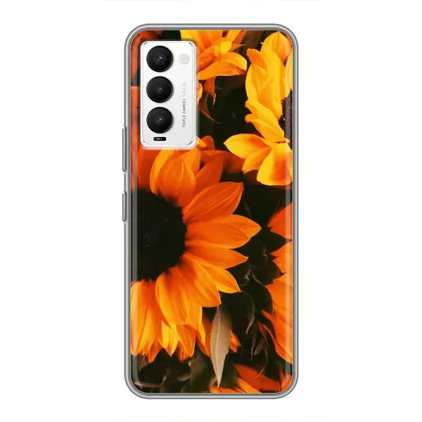 Чехол с рисунком «подсолнухи» для TECNO Camon 18 / Camon 18P Чехол с рисунком «подсолнухи» для TECNO Camon 18 / Camon 18P