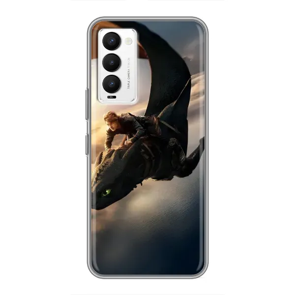 Чехол с рисунком «Полет Беззубика» для TECNO Camon 18 / Camon 18P