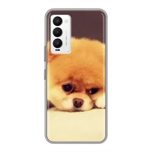 Чохол (ТПУ) Милі песики для Tecno Camon 18 / Camon 18P (Померанский шпіц)