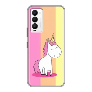 Чехол Unicorn на Tecno Camon 18 / Camon 18P (Радужный Единорог)