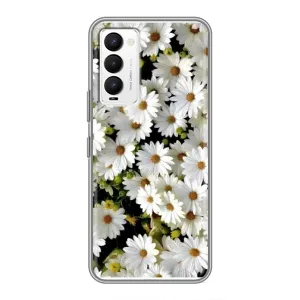 Чохол з ромашками на Tecno Camon 18 / Camon 18P (Рамка в ромашках)