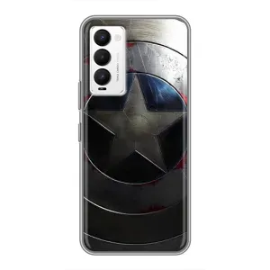 Чехол с Щитом Капитана Америки на Tecno Camon 18 / Camon 18P (Ретро Щит Капитана)