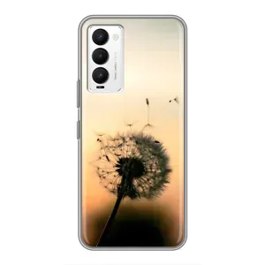 Силиконовый Чехол с одуванчиками на Tecno Camon 18 / Camon 18P (Роздумаханый одуванчик)