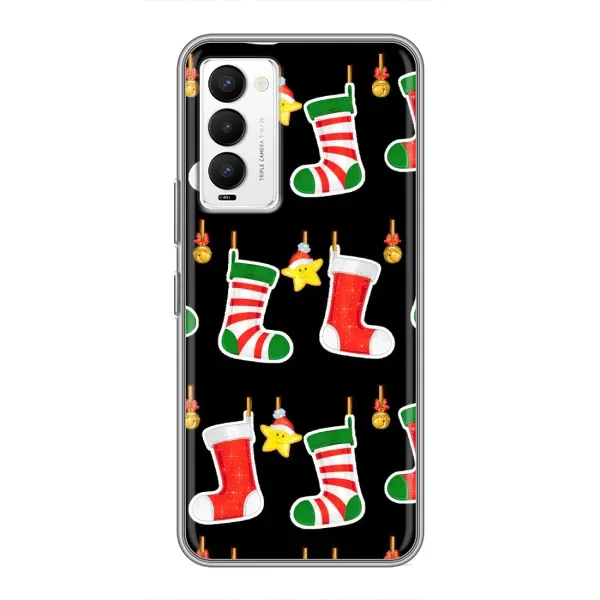 Чехол с рисунком «Рождественские подарки» для TECNO Camon 18 / Camon 18P