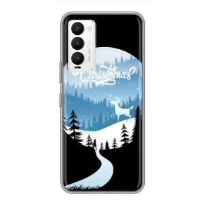 Силіконовий бампер на різдво для Tecno Camon 18 / Camon 18P (Різдвяний Олень)