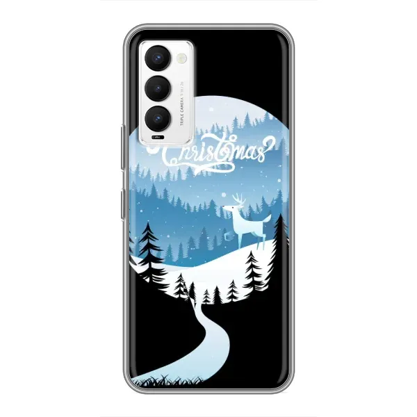 Чехол с рисунком «Рождественский Олень» для TECNO Camon 18 / Camon 18P