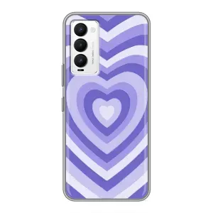Чохли з тематикою "Маленькі Сердчеки" на Tecno Camon 18 / Camon 18P (Серце фіолет)