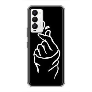 Чохол (Знак сердечка) для Tecno Camon 18 / Camon 18P (Сердечко на чорному)