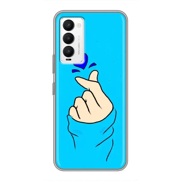 Чехол с рисунком «Сердце на синем» для TECNO Camon 18 / Camon 18P Чехол с рисунком «Сердце на синем» для TECNO Camon 18 / Camon 18P