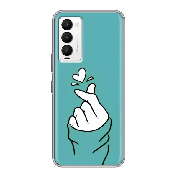 Чехол с рисунком «Сердечко на бирюзовом» для TECNO Camon 18 / Camon 18P Чехол с рисунком «Сердечко на бирюзовом» для TECNO Camon 18 / Camon 18P