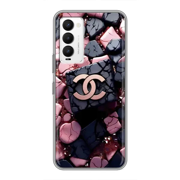 Чехол с рисунком «Шанель» для TECNO Camon 18 / Camon 18P Чехол с рисунком «Шанель» для TECNO Camon 18 / Camon 18P