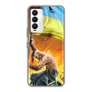 Чехол с картинкой (Патриотический КОЗАК) на Tecno Camon 18 / Camon 18P (Сильный Козак)