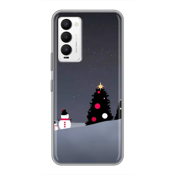 Чехол с рисунком «Снеговички» для TECNO Camon 18 / Camon 18P Чехол с рисунком «Снеговички» для TECNO Camon 18 / Camon 18P