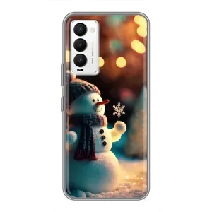 Чохли на Новий Рік Tecno Camon 18 / Camon 18P (Сніговик святковий)