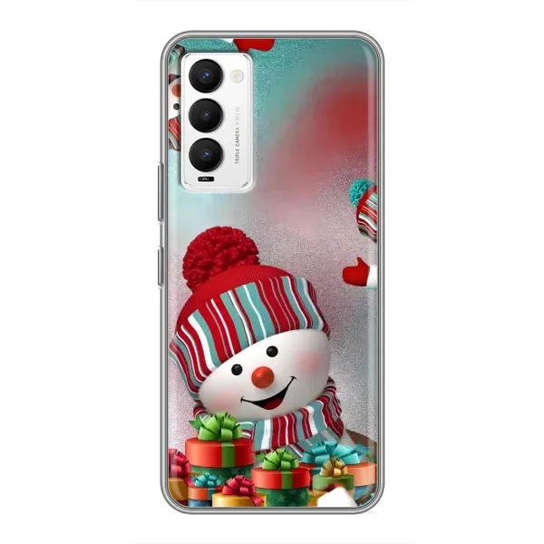 Чехол с рисунком «Снеговик в шапке» для TECNO Camon 18 / Camon 18P Чехол с рисунком «Снеговик в шапке» для TECNO Camon 18 / Camon 18P