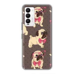 Чохол (ТПУ) Милі песики для Tecno Camon 18 / Camon 18P (Песик Мопсікі)