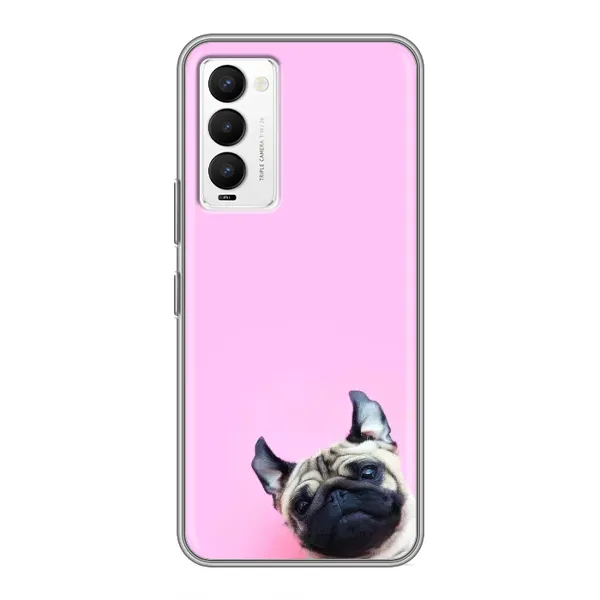 Чехол с рисунком «Собака на розовом» для TECNO Camon 18 / Camon 18P Чехол с рисунком «Собака на розовом» для TECNO Camon 18 / Camon 18P