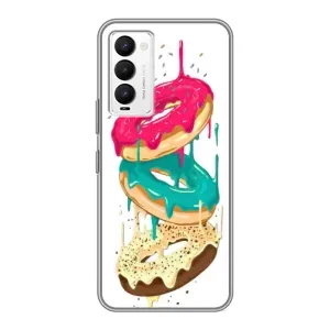 Чехол с изображением  вкусной еды для Tecno Camon 18 / Camon 18P (Сочные пончики)