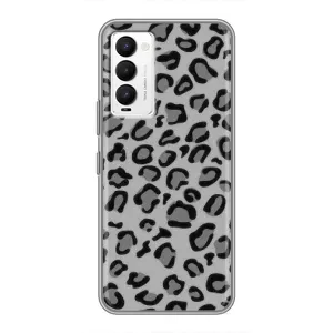 Чехол с леопардовым принтом на Tecno Camon 18 / Camon 18P (Темный леопрад)