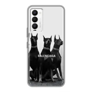 Чохол ДОБЕРМАН для Tecno Camon 18 / Camon 18P (Три добермана)