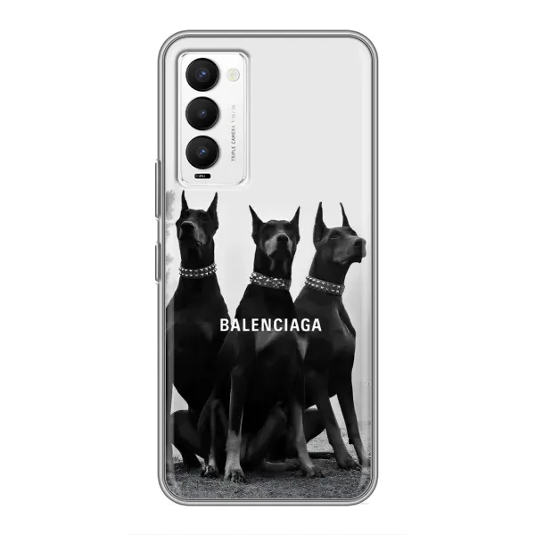 Чехол с рисунком «Три добермана» для TECNO Camon 18 / Camon 18P
