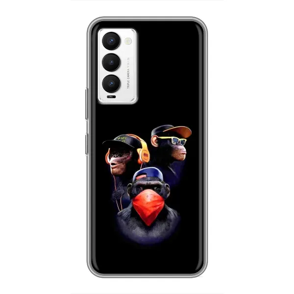 Чехол с рисунком «Три обезьяны» для TECNO Camon 18 / Camon 18P Чехол с рисунком «Три обезьяны» для TECNO Camon 18 / Camon 18P