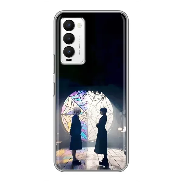 Чехол с рисунком «Уэнсдей и Энди» для TECNO Camon 18 / Camon 18P Чехол с рисунком «Уэнсдей и Энди» для TECNO Camon 18 / Camon 18P