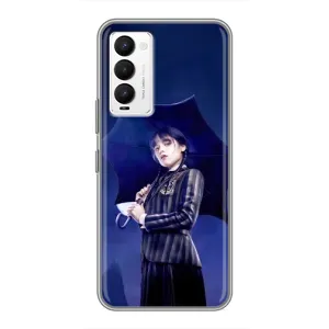 Чохол з картинкою Венсдей на Tecno Camon 18 / Camon 18P (Венсдей з парасолькою)