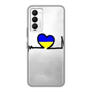 Силиконовый Чехол на Tecno Camon 18 / Camon 18P (Я-Украина) (Украинская кардиограмма)