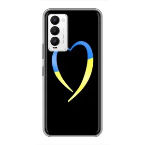 Силиконовый Чехол на Tecno Camon 18 / Camon 18P (Я-Украина) (Украинское сердце)