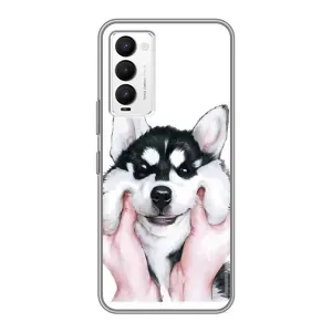 Бампер для Tecno Camon 18 / Camon 18P з картинкою "Песики" (Собака Хаскі)