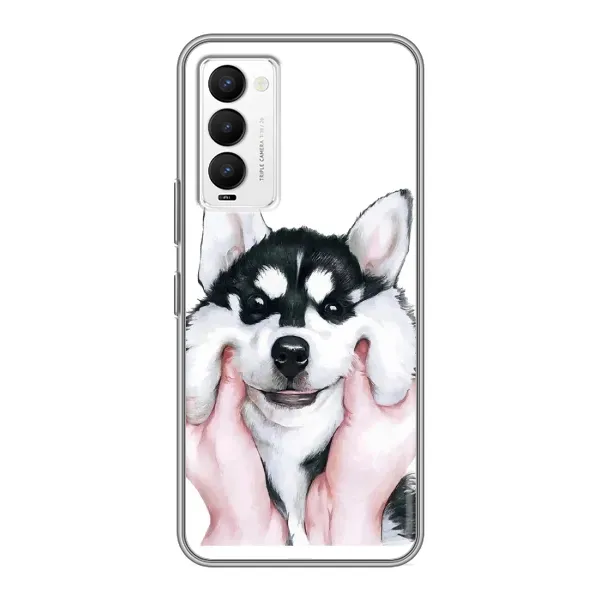 Чехол с рисунком «Собака Хаски» для TECNO Camon 18 / Camon 18P Чехол с рисунком «Собака Хаски» для TECNO Camon 18 / Camon 18P