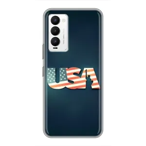 Чохол Прапор USA для Tecno Camon 18 / Camon 18P (USA)