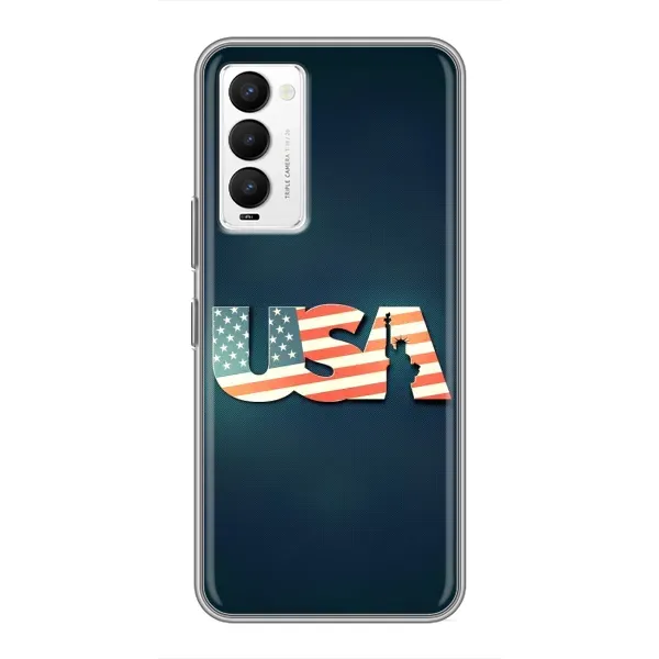 Чехол с рисунком «USA» для TECNO Camon 18 / Camon 18P Чехол с рисунком «USA» для TECNO Camon 18 / Camon 18P