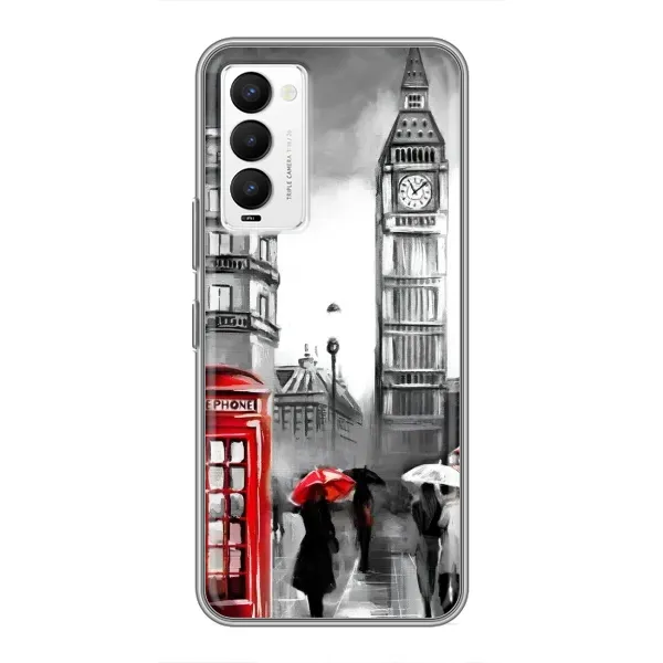 Чехол с рисунком «Вид на Биг Бен» для TECNO Camon 18 / Camon 18P Чехол с рисунком «Вид на Биг Бен» для TECNO Camon 18 / Camon 18P