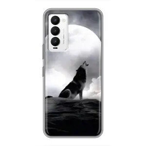 Чохол з Вовком на Tecno Camon 18 / Camon 18P (Вовк і місяць)