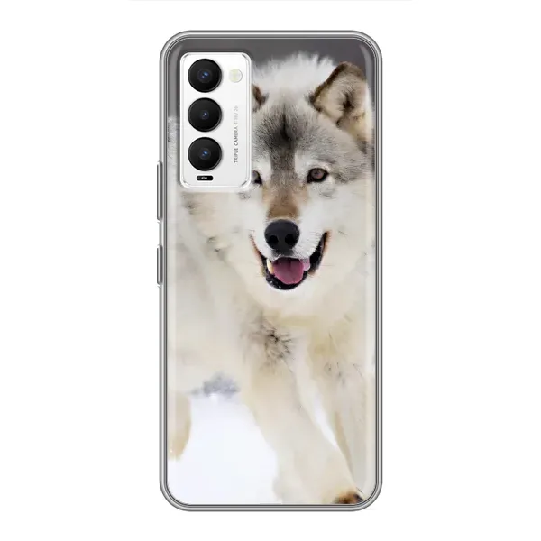 Чохол з малюнком «Вовк біжить по снігу» для TECNO Camon 18 / Camon 18P Чохол з малюнком «Вовк біжить по снігу» для TECNO Camon 18 / Camon 18P