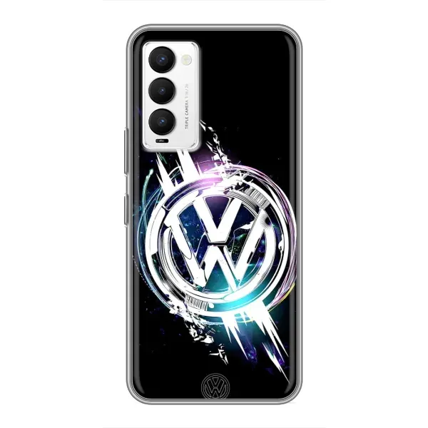 Чехол с рисунком «Volkswagen на черном» для TECNO Camon 18 / Camon 18P Чехол с рисунком «Volkswagen на черном» для TECNO Camon 18 / Camon 18P