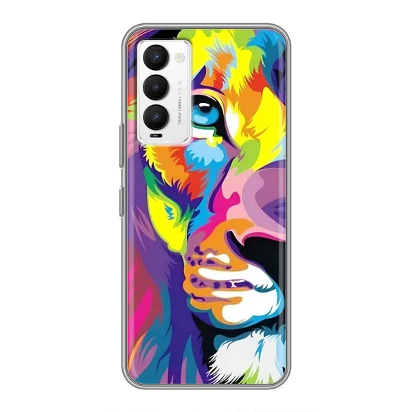 Чехол с рисунком «Яркий Лев» для TECNO Camon 18 / Camon 18P Чехол с рисунком «Яркий Лев» для TECNO Camon 18 / Camon 18P