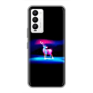 Силіконовий бампер з картинкою звірів для Tecno Camon 18 / Camon 18P (Яскравий олень)