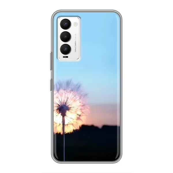 Чехол с рисунком «Закат с одуванчиком» для TECNO Camon 18 / Camon 18P Чехол с рисунком «Закат с одуванчиком» для TECNO Camon 18 / Camon 18P