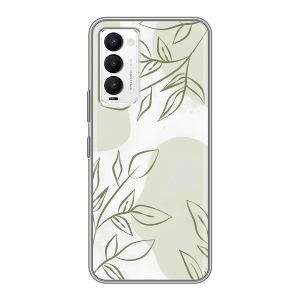 Чехол с рисунком «Зелёный дизайн» для TECNO Camon 18 / Camon 18P Чехол с рисунком «Зелёный дизайн» для TECNO Camon 18 / Camon 18P
