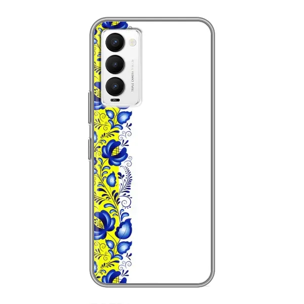 Чехол с рисунком «Желто-синяя вышиванка» для TECNO Camon 18 / Camon 18P Чехол с рисунком «Желто-синяя вышиванка» для TECNO Camon 18 / Camon 18P