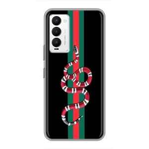 Чохли бренд ГУЧЧІ для Tecno Camon 18 / Camon 18P (Змій Гуччі)