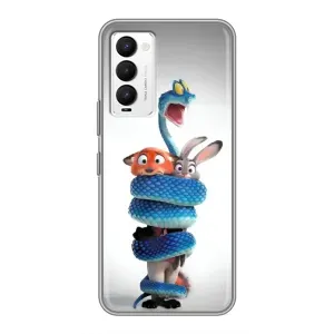 Силиконовый чехол с принтом Зоотрополіс для Tecno Camon 18 / Camon 18P (Змея Зоо)