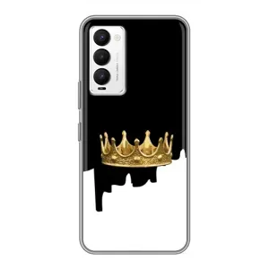 Чохол (Корона на чорному фоні) для Техно Камон 18 / 18р (Золота корона)