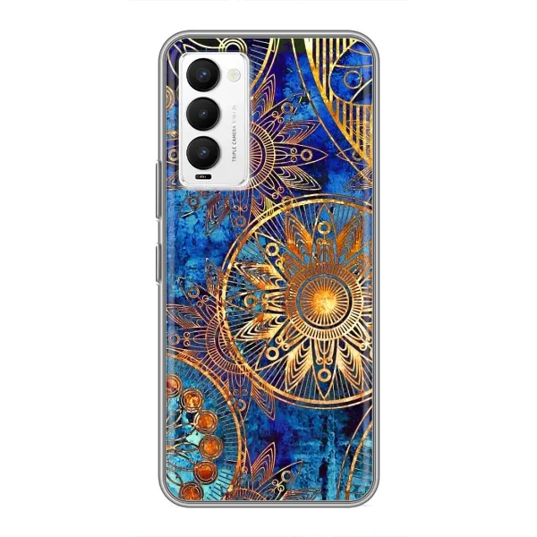 Чехол с рисунком «Золотые узоры» для TECNO Camon 18 / Camon 18P Чехол с рисунком «Золотые узоры» для TECNO Camon 18 / Camon 18P