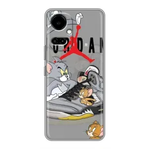 Силиконовый Чехол Nike Air Jordan на Техно Камон 19 / Камон 19 про (Air Jordan)