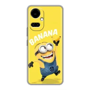 Мультяшный принт на Чехол для Техно Камон 19 /  Камон 19 про (Banana)