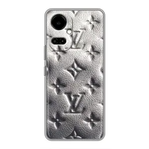 Текстурный Чехол Louis Vuitton для Техно Камон 19 / Камон 19 про (Бежевый ЛВ)